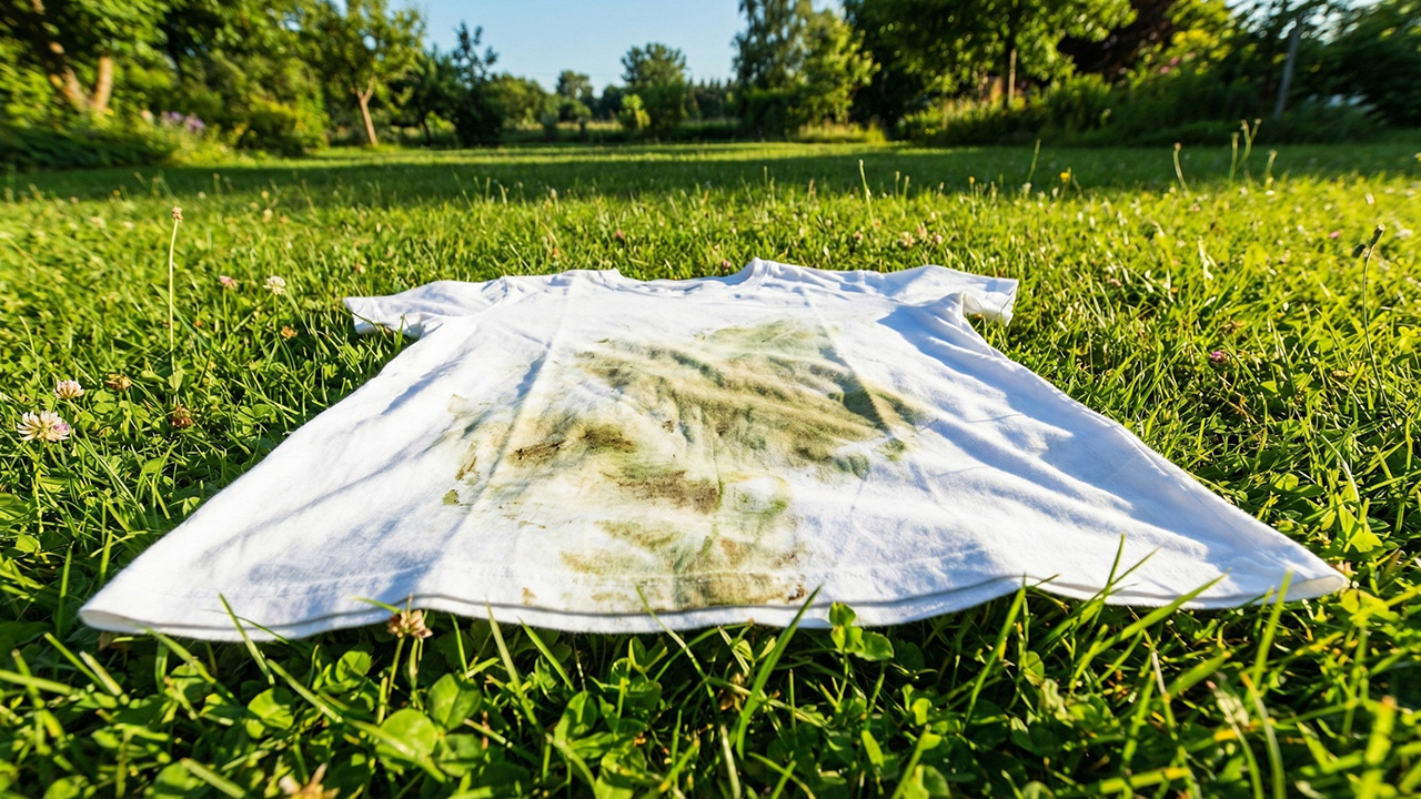 taches d'herbe tshirt
